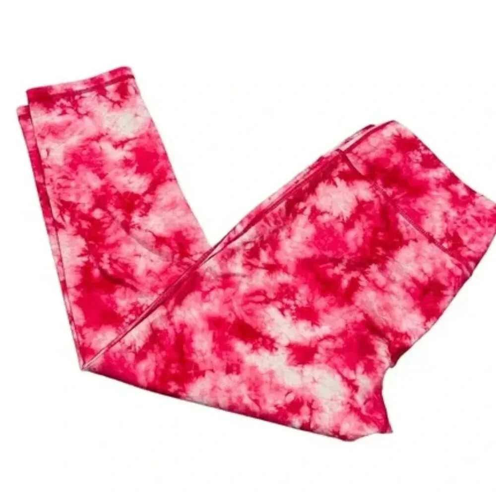 Pro Player Pink & White Tie-Dye Moisture Wicking Leggings